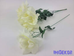  Nagyfejű szálas selyem rózsa 51 cm - Krém