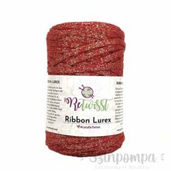  Retwisst Ribbon Lurex - Piros, ezüst szállal - 30