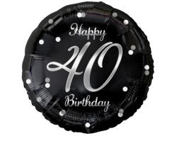 Godan Szám, Számos lufi 18" 45cm - 40-es lufi, Happy Birthday 40 (LUFI359768)