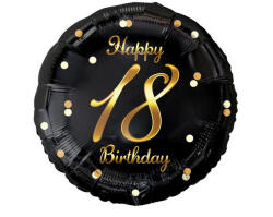 GoDan Szám, Számos lufi 18" 45cm - 18-as lufi, Happy Birthday 18 (LUFI584052)