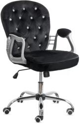 CHAIRS-ON Scaun de birou din catifea reglabil OFF 437 negru