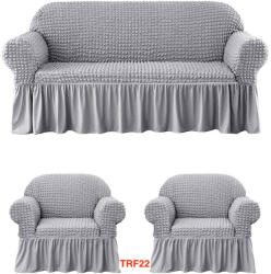 DELFIN Huse Elastice Pt Canapea si 2 Fotolii Creponate Cod TRF22