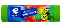 Epack Saci Menajeri HDPE Cu Dubla Inchidere Albastru Epack, 60L, 18 Buc (D11 018362)