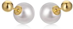 Modart Cercei ball pearl argint, dama, perla si bila argint, argint 925 placat cu aur, auriu, 3, 2gr (956)