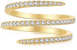 Modart Inel argint, dama, argint 925 placat cu aur, zirconii albe, auriu, 3 gr (927)