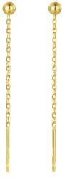 Modart Cercei argint cu lant, bilute, placati cu aur, dama, argint 925, auriu, 0, 60gr (981)