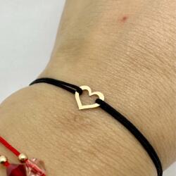 Modart Bratara aur, dama/copil/bebelus, aur 14 k, snur reglabil, mini figurina inima, auriu (875)