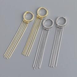 Modart Cercei lungi argint fir, dama, argint 925, lantisoare, 6, 5 cm, 3, 41 gr (1314)