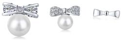 Modart Set 3 cercei din argint pe toata urechea, ear cuff, dama, set 3 buc, argint 925/argint 925 placat cu aur, perle, argintiu/auriu, 1, 50 gr (1409)