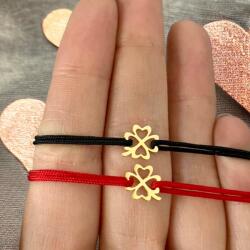 Modart Bratara aur, dama/copil/barbat, aur 14k, snur reglabil, mini figurina trifoi noroc, auriu (1266)