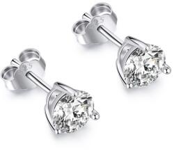 Modart Cercei din argint cristal alb, diverse marimi, dama, argint 925, argintiu, 1, 44 gr (953)