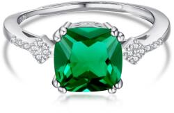 Modart Inel reglabil argint, dama, argint 925, piatra verde smarald, argintiu, 2, 4 gr (1193)