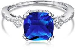 Modart Inel reglabil argint cu piatra albastra, dama, argint 925, albastru safir, argintiu, 2, 4 gr (1167)