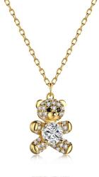 Modart Lantisor argint placat cu aur, dama/copil, argint 925, pandantiv ursulet, auriu, 2, 92 gr (947)