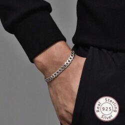 Modart Bratara argint barbati, bratara lata cubaneza din argint rodiat, unisex, bratari argint femei, bratari barbati argint, groasa cu zale mari, cuban link, argintiu, 12, 36 gr (1447)