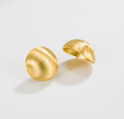 Modart Cercei vintage cerc mare din argint rodiat sau argint placat cu aur, cercei stud rotunzi la moda, stil boem casual/elegant retro, cadou femei, texturat lucios, argintiu/auriu, 6 gr (1537)