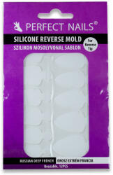 Perfect Nails Szilikon Mosolyvonal sablon Reverse TIP Technikához - Orosz Extrém Francia - 12db (PNSE807)