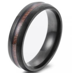 HARAHU Inel Timbered - Negru / 57mm KP17455