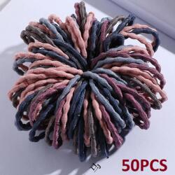 HARAHU 50x Elastice de păr pentru copii - Maro / Multicolor 2 KP7944