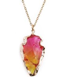 HARAHU Colier Crystal Stone - Roz / Galben KP23360