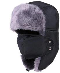 HARAHU Pălărie de blană de iarnă - Neagră KP11056