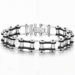 HARAHU Brățară AL-32947 - Argintie/Neagră/Tip 2 KP32947
