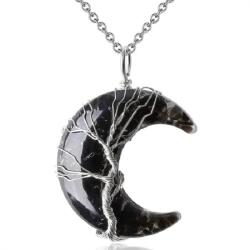 HARAHU Colier Halfmoon - Negru KP32592