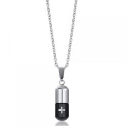 HARAHU Colier PI-22810 - Argintiu / Negru KP22810
