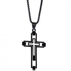 HARAHU Colier EM-34152 Cross - Negru KP34152