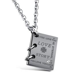HARAHU Colier Love Story - Argintiu / Negru KP21664