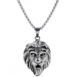 HARAHU Colier Lion - Argintiu KP21233