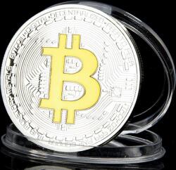 HARAHU Monedă Bitcoin - Argintie/Aurie KP5907 Moneda