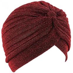 HARAHU Căciulă Turban Strălucitoare - Bordo KP6634