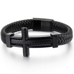 HARAHU Brățară Big Cross - Negru KP32505