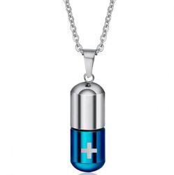 HARAHU Colier PI-25922 - Argintiu / Albastru KP25922