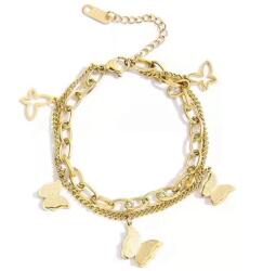 HARAHU Brățară Vintage Butterfly - Aurie KP26966