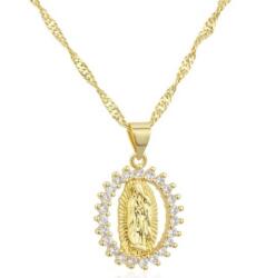 HARAHU Colier Medalion Fecioara Maria - Aurie KP21662