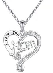 HARAHU Colier I Love You Mom - Argintiu KP28755