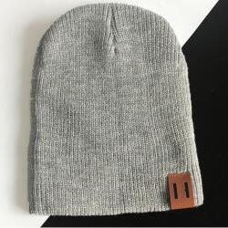 HARAHU Căciulă unicoloră pentru copii - Gri KP12287