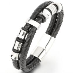 HARAHU Brățară RY-17934 - Neagră / Argintie KP17934