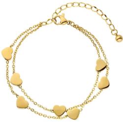 HARAHU Brățară LO-34175 Heart - Aurie KP34175