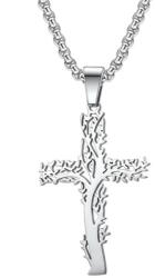 HARAHU Colier Tree Cross - Argintiu KP34110
