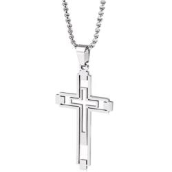 HARAHU Colier EM-34151 Cross - Argintiu KP34151