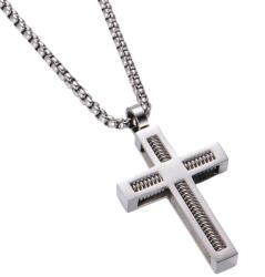 HARAHU Colier TW-34105 Cross - Argintiu KP34105