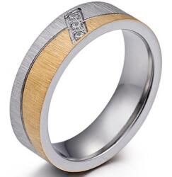 HARAHU Inel de damă SE-17599 - Argintiu / Auriu / 52mm KP17599