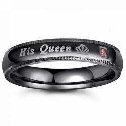 HARAHU Inel His Queen - Negru/52mm KP32132