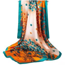 HARAHU Fular KA-33950 - Verde / Portocalie KP33950