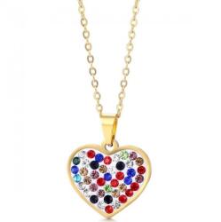 HARAHU Colier Color Heart - Aurie / Multicolor KP20903