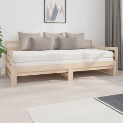 vidaXL Pat de zi extensibil, 2x(90x200) cm, lemn masiv de pin (820372) - comfy