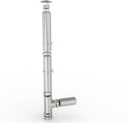 Bronox Kit coș de fum din inox, înălțime 6 m, diametru 200 mm, suspendat